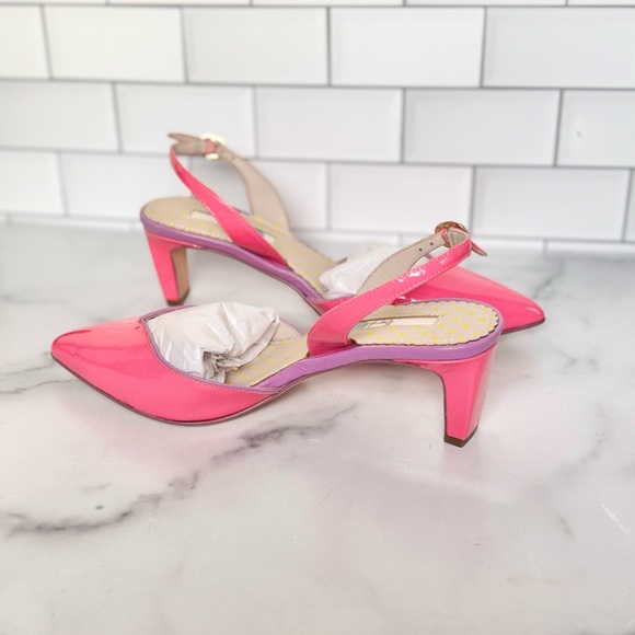 NWOT Boden Pink Slingback Heels with Pointed Toe and Medium Heel - Picture 8 of 12